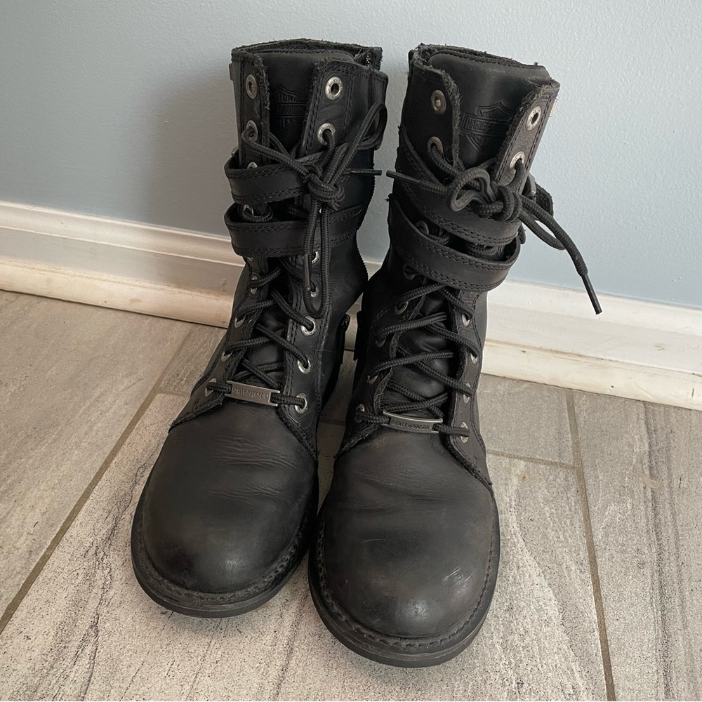 Harley Davidson black riding boots